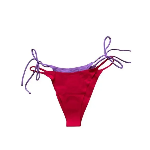 🥶 LSpace Purple and Red Fused Mackena Bitsy Bikini Bottoms Size Large - Picture 7 of 12